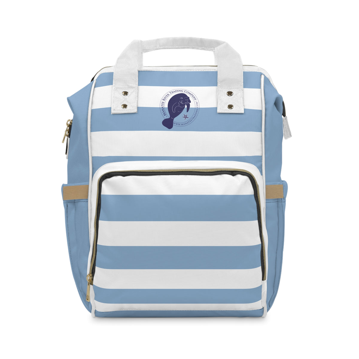 Coastal Blue Stripe Multifunctional Diaper Backpack