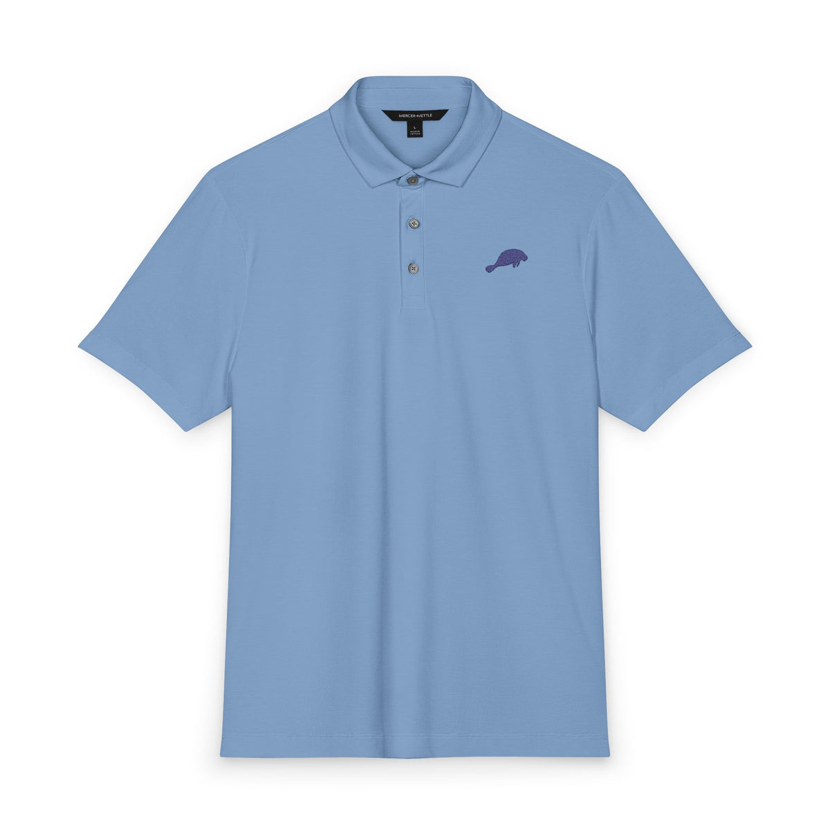 Manatee River Trading Co Embroidered Emblem -  Men's Stretch Jersey Polo