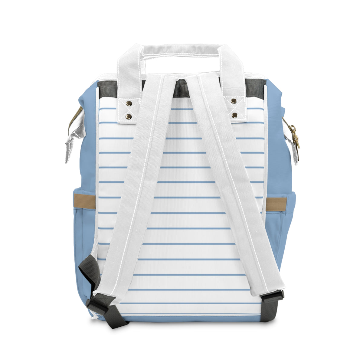 Coastal Blue Stripe Multifunctional Diaper Backpack