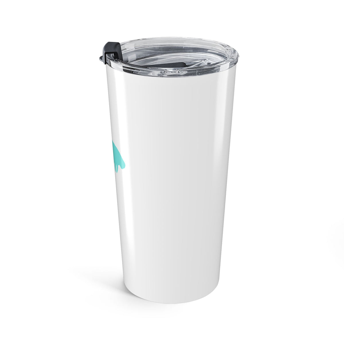 Aqua Manatee Silhouette & Stripe Tumbler