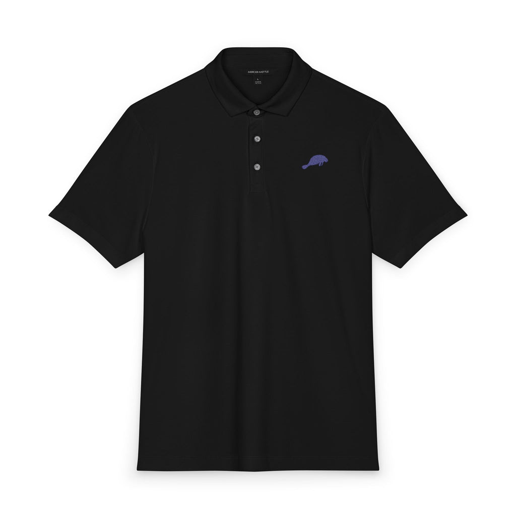 Manatee River Trading Co Embroidered Emblem -  Men's Stretch Jersey Polo