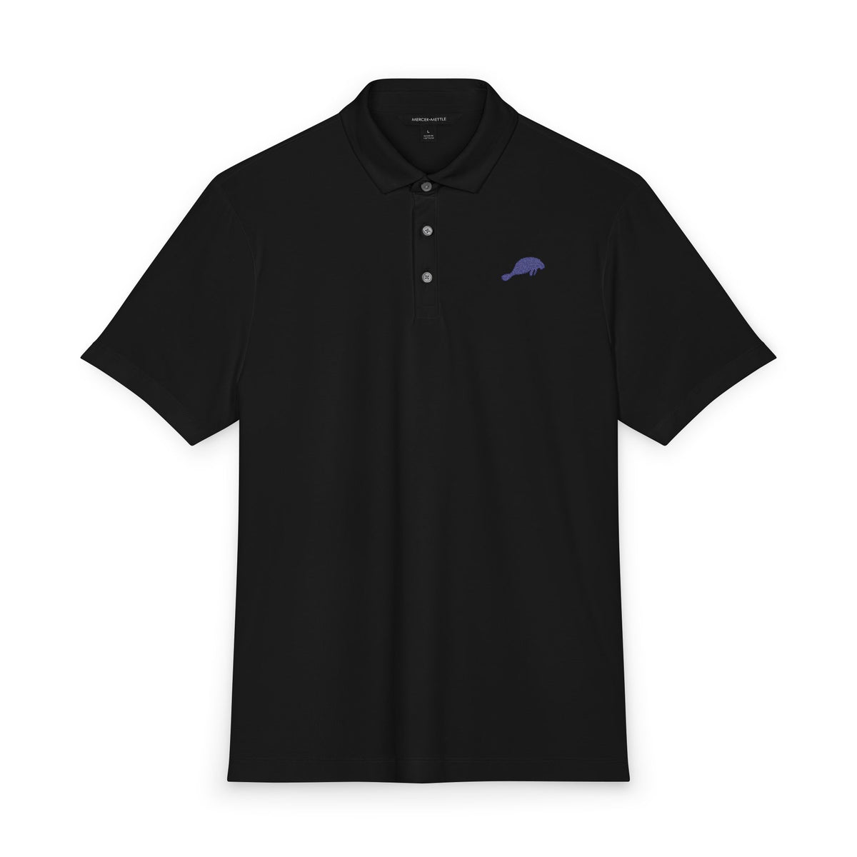 Manatee River Trading Co Embroidered Emblem -  Men's Stretch Jersey Polo