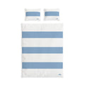 Striped Cotton Bed Set – Coastal Blue & White Duvet Cover