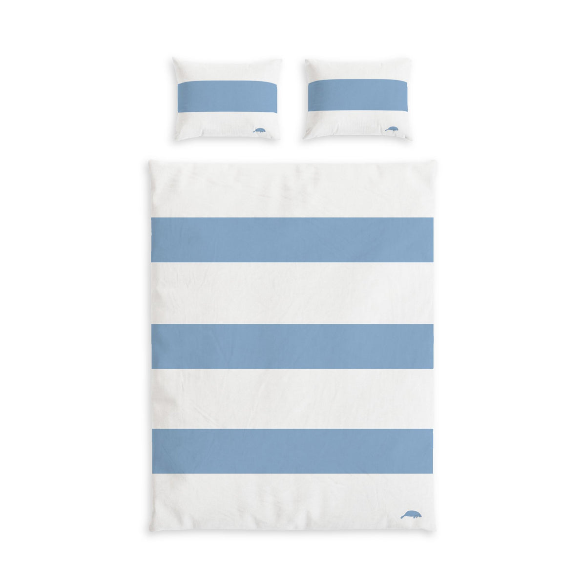 Striped Cotton Bed Set – Coastal Blue & White Duvet Cover