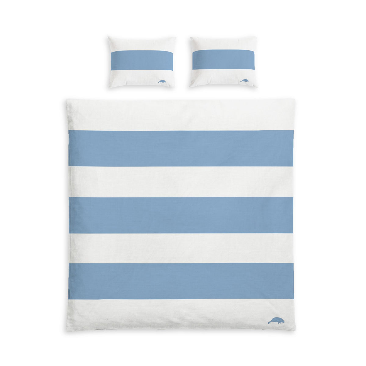 Striped Cotton Bed Set – Coastal Blue & White Duvet Cover