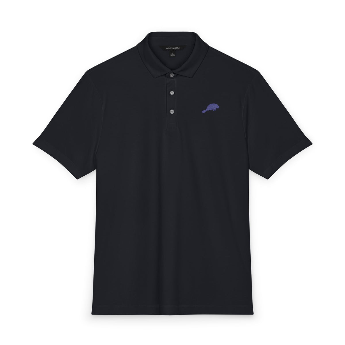 Manatee River Trading Co Embroidered Emblem -  Men's Stretch Jersey Polo