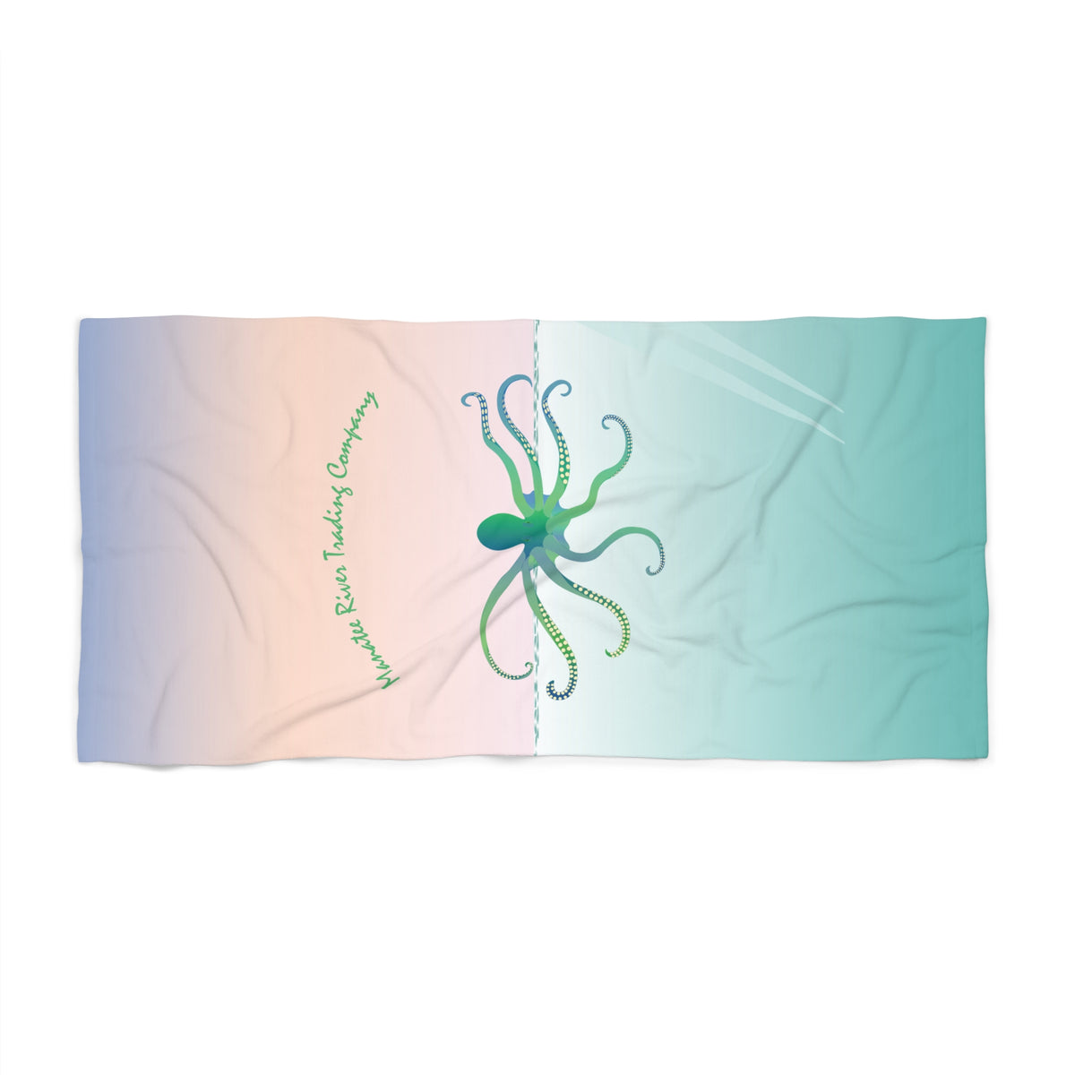 M.R.T.C. Beach Towel with Serene Ocean Octopus