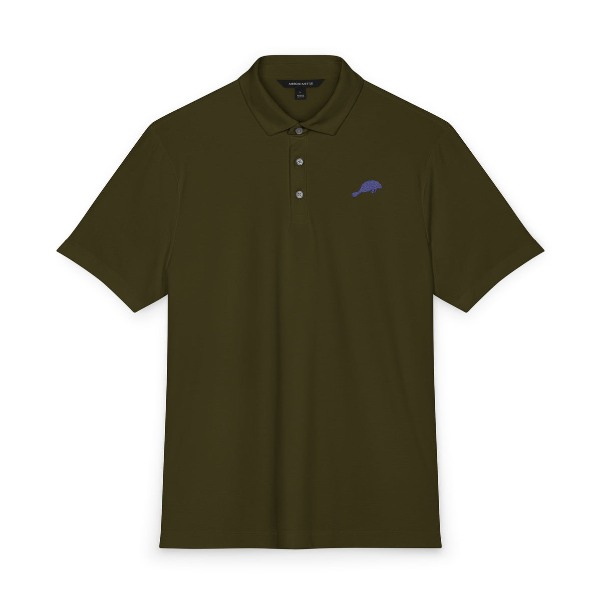 Manatee River Trading Co Embroidered Emblem -  Men's Stretch Jersey Polo