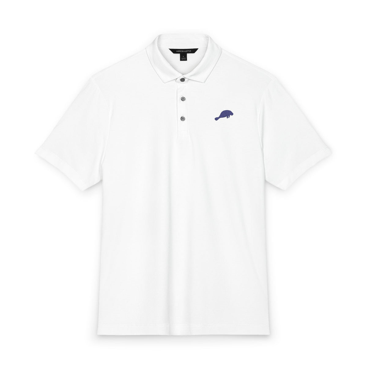 Manatee River Trading Co Embroidered Emblem -  Men's Stretch Jersey Polo