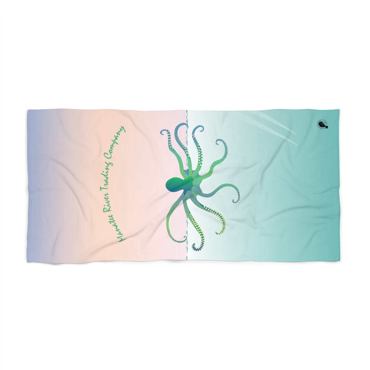 M.R.T.C. Beach Towel with Serene Ocean Octopus