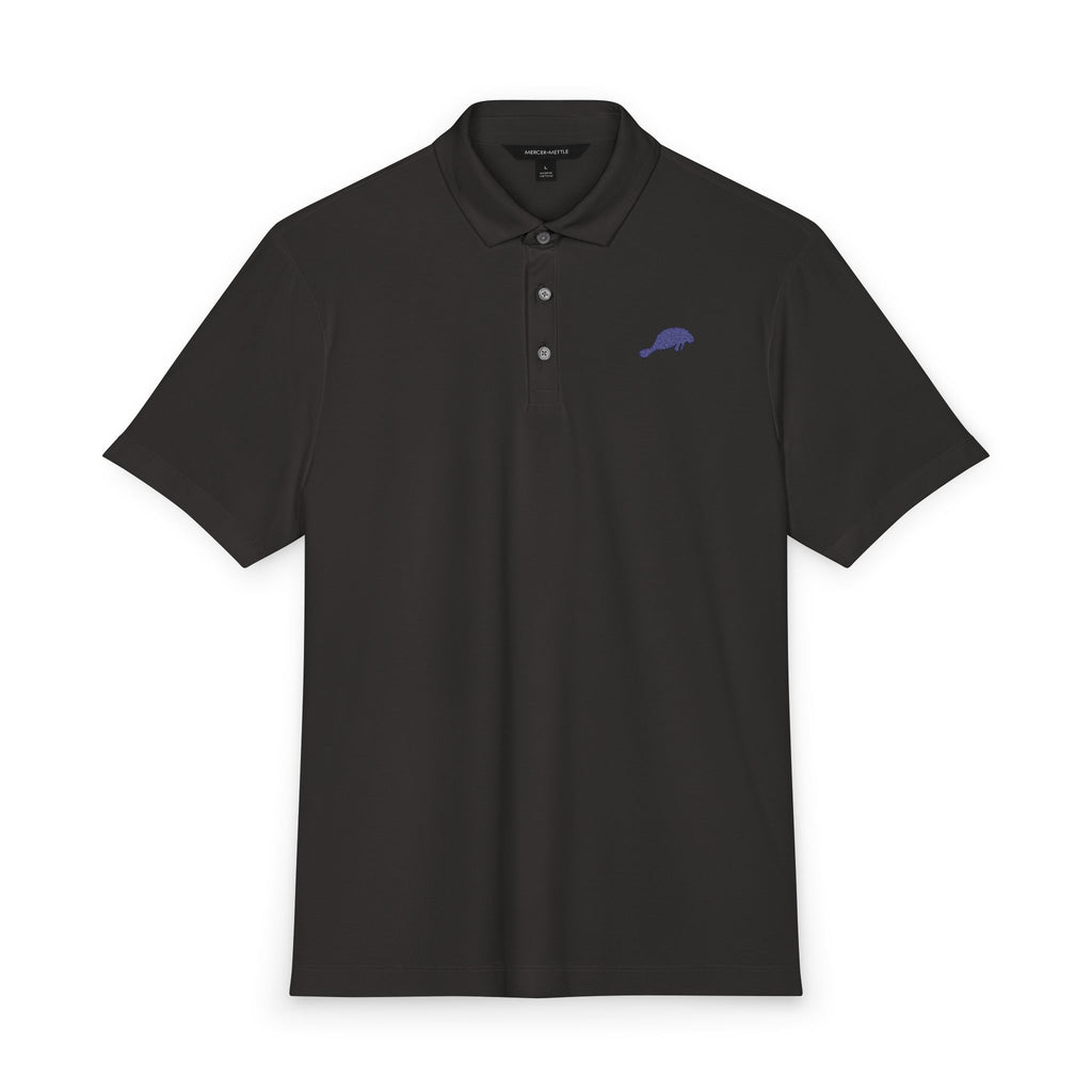 Manatee River Trading Co Embroidered Emblem -  Men's Stretch Jersey Polo