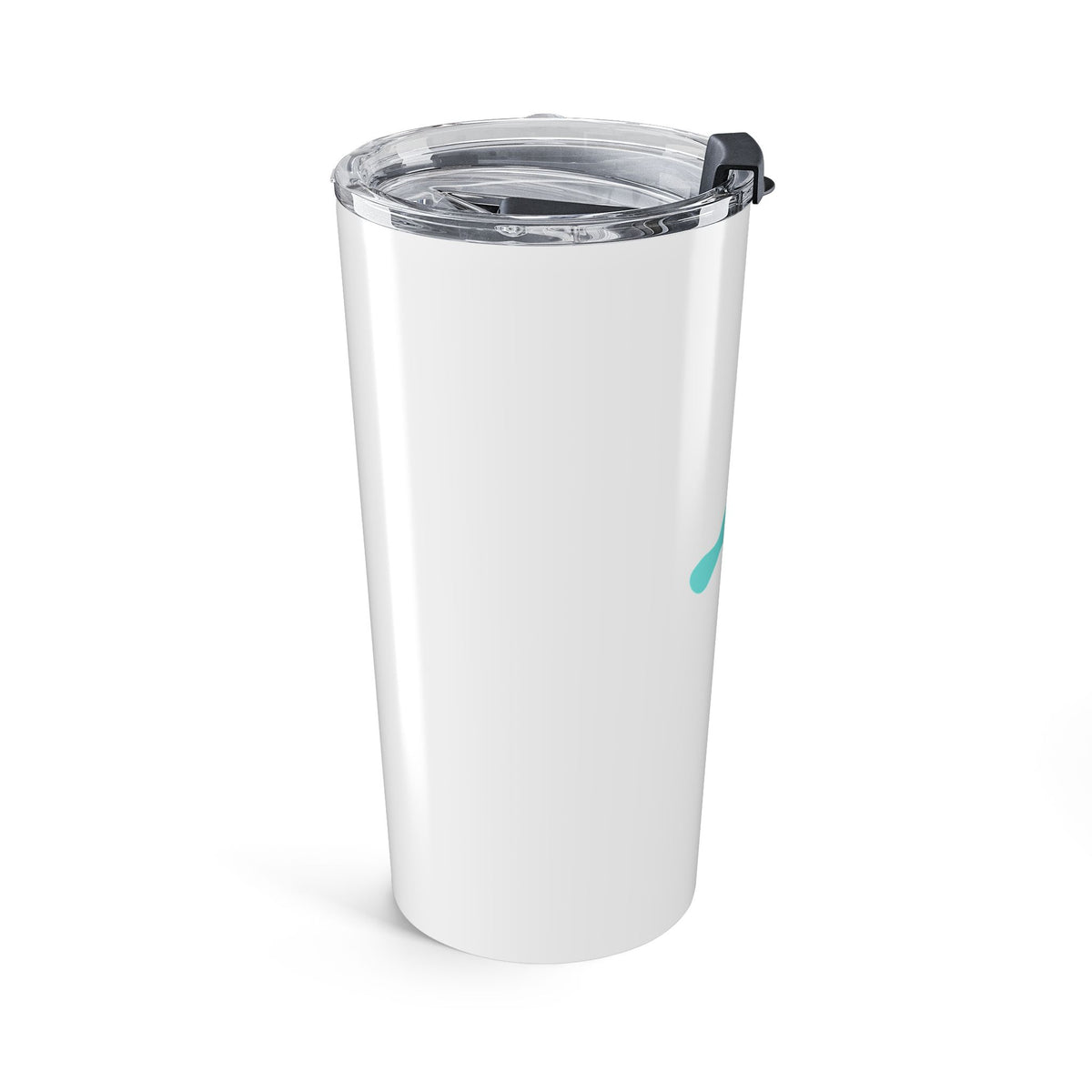 Aqua Manatee Silhouette & Stripe Tumbler